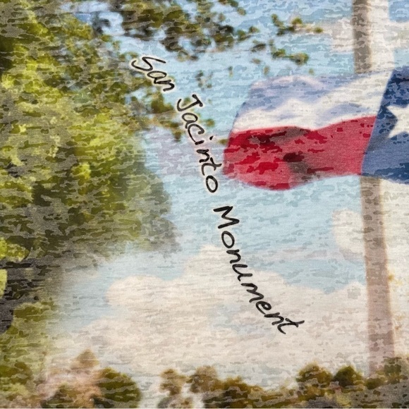 NWT Texas San Jacinto Monument Burn Out Women's Tee Shirt Size Medium - Picture 6 of 7